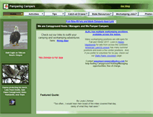 Tablet Screenshot of pamperingcampers.com
